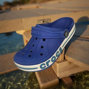 Little Kids Crocs BayaBand Slip On Royal Blue Mule Clogs Size C12